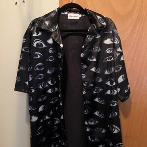 Funeral Apparel - “Paranoid” Satin Button Up - SIZE LARGE